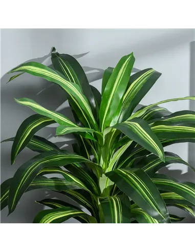Outsunny Set of Two Artificial Dracaena Plants