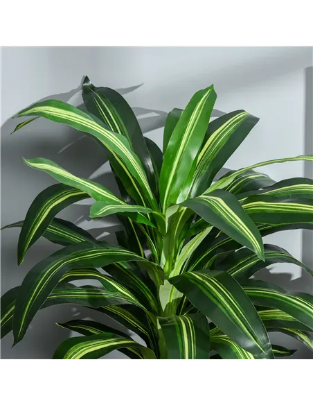 Outsunny Set of Two Artificial Dracaena Plants