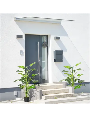 Outsunny 100cm/3.3FT Artificial Monstera Tree Decorative Cheese Plant 21 Leaves with Nursery Pot, Fake Tropical Palm Tree for In