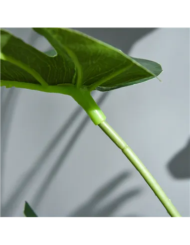 Outsunny 100cm/3.3FT Artificial Monstera Tree Decorative Cheese Plant 21 Leaves with Nursery Pot, Fake Tropical Palm Tree for In