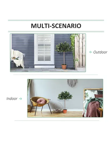 Outsunny 3ft Artificial Olive Tree Indoor Plant Greenery for Home Office Potted in An Orange Pot Set of 2