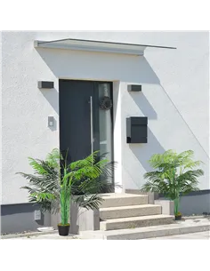 Outsunny 2 Pack Artificial Plant Palm Tree in Pot, Fake Plants for Home Indoor Outdoor Decor, 125cm, Green 2