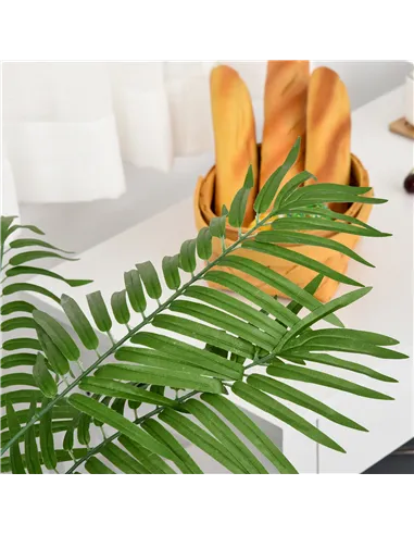 Outsunny 2 Pack Artificial Plant Palm Tree in Pot, Fake Plants for Home Indoor Outdoor Decor, 125cm, Green
