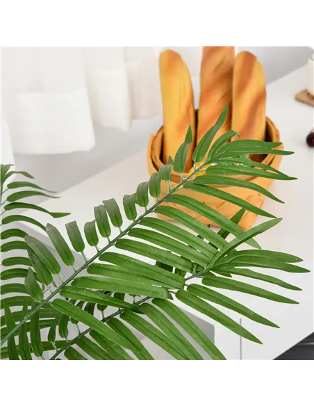 Outsunny 2 Pack Artificial Plant Palm Tree in Pot, Fake Plants for Home Indoor Outdoor Decor, 125cm, Green