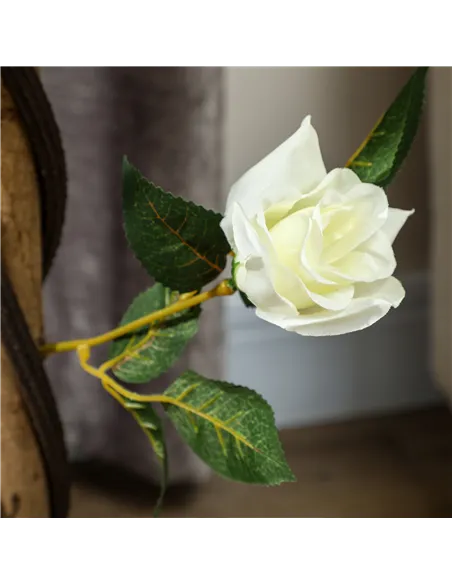 Outsunny Set of Two Faux Rose Trees - White