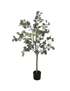 Outsunny 35.5" Topiary Trees Artificial Faux Fakes Spiral Plant Green Cedar Tree Indoor Decor with Nursery Pot