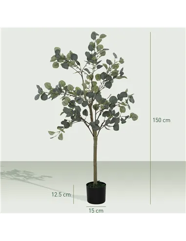 Outsunny 35.5" Topiary Trees Artificial Faux Fakes Spiral Plant Green Cedar Tree Indoor Decor with Nursery Pot