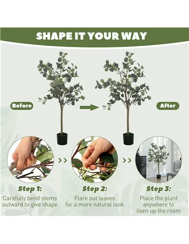 Outsunny 35.5" Topiary Trees Artificial Faux Fakes Spiral Plant Green Cedar Tree Indoor Decor with Nursery Pot