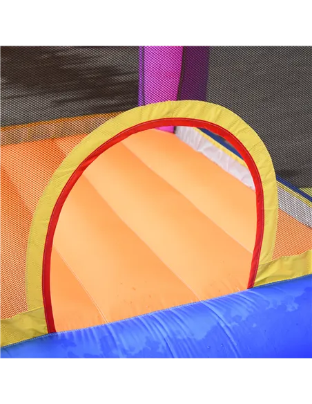 Outsunny Kids Bouncy Castle House Inflatable Trampoline Slide Water Pool 3 in 1 with Blower for Kids Age 3-8 Multi-color 2.8 x 2