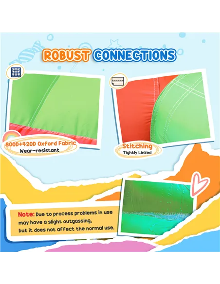 Outsunny Kids Bounce Castle Inflatable Trampoline Slide Pool Basket for Kids Age 3-10, 3 x 2.75 x 2.1m