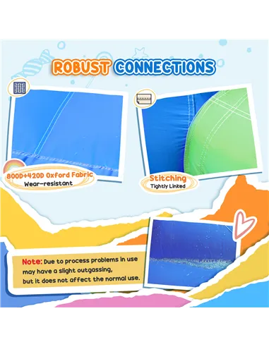 Outsunny Kids Inflatable Bouncy Castle Water Slide 6 in 1 Bounce House Jumping Castle Water Pool Gun Climbing Wall Basketball Ho
