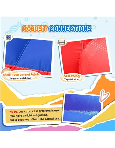 Outsunny 4-in-1 Bouncy Castle, with Slide, Trampoline, Climbing Wall, Blower, Multicoloured