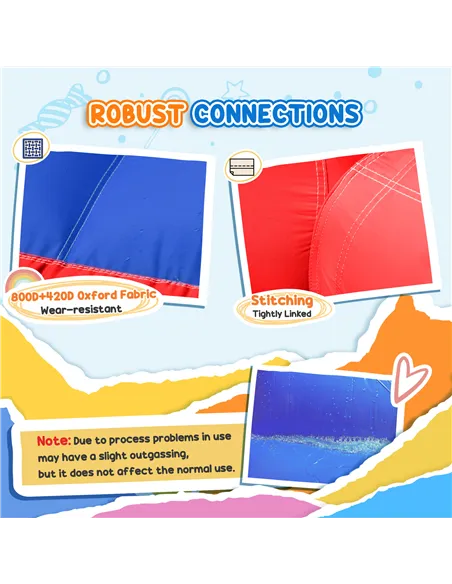 Outsunny 4-in-1 Bouncy Castle, with Slide, Trampoline, Climbing Wall, Blower, Multicoloured