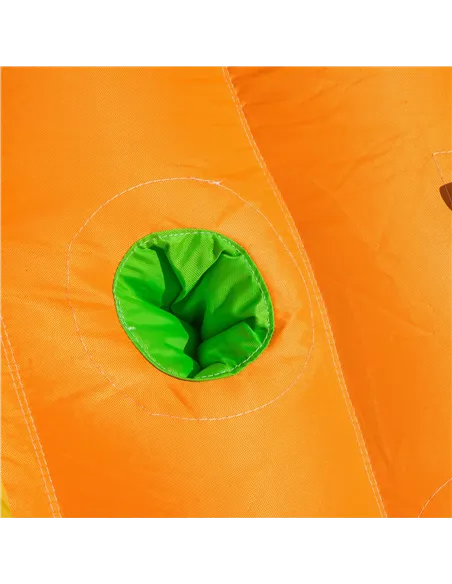 Outsunny 5 in 1 Kids Bouncy Castle Large Crocodile Style Inflatable House Slide Basket Water Pool Gun Climbing Wall with Blower 