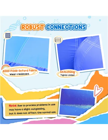 Outsunny 4 in 1 Kids Bouncy Castle Extra Large Double Slides & Trampoline Design Inflatable House Pool Climbing Wall with Blower