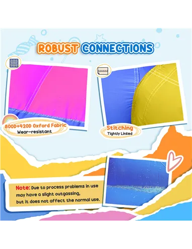 Outsunny 5 in 1 Bouncy Castle, with Blower, for Ages 3-8 Years - Multicoloured