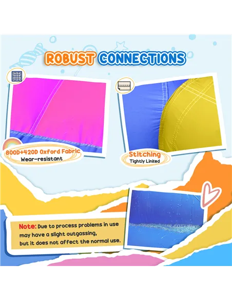 Outsunny 5 in 1 Bouncy Castle, with Blower, for Ages 3-8 Years - Multicoloured