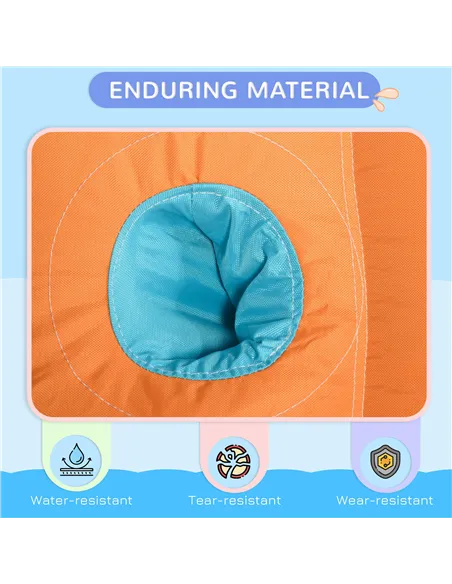 Outsunny 6 in 1 Shark-Themed Bouncy Castle, Inflatable Water Park, with Slide, Pool, Trampoline, Blower, for Ages 3-8 Years