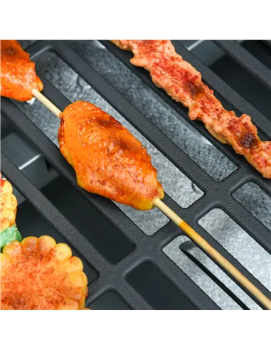 Outsunny Gas Barbecue Grill 4+1 Burner Garden Smoker BBQ Trolley w/ Side Burner Warming Rack Side Shelves Storage Cabinet Piezo 