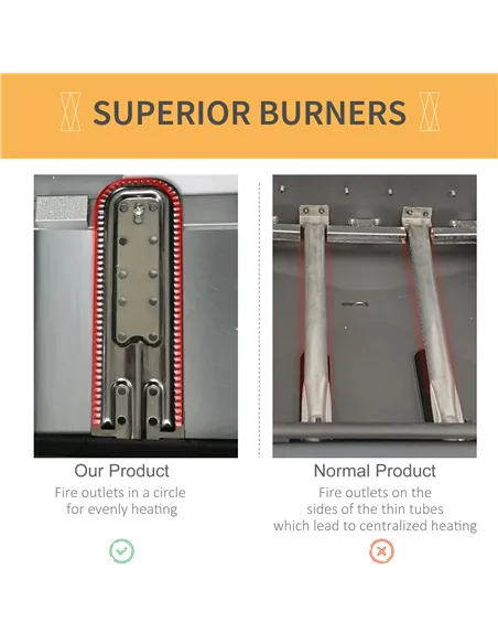 Outsunny 2 Burner Gas BBQ Trolley with Lid, 5.6 kW Gas Barbecue Grill with Wheels, Side Shelves, Black