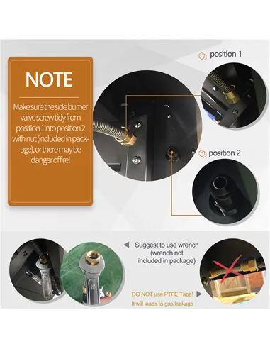 Outsunny 4+1 Burner Gas BBQ Grill, Outdoor Barbecue Trolley with Wheels, Warming Rack, Side Shelves, Cabinet, Thermometer for Ga
