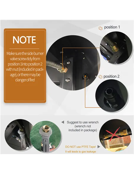 Outsunny 4+1 Burner Gas BBQ Grill, Outdoor Barbecue Trolley with Wheels, Warming Rack, Side Shelves, Cabinet, Thermometer for Ga