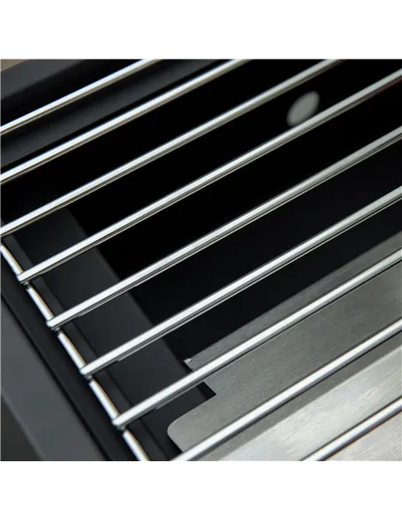 Outsunny 2 Burner Gas BBQ Grill Outdoor Portable Folding Tabletop Barbecue w/ Lid, Thermometer, Carbon Steel, Black