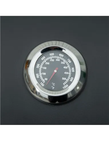 Outsunny 2 Burner Gas BBQ Grill Outdoor Portable Folding Tabletop Barbecue w/ Lid, Thermometer, Carbon Steel, Black