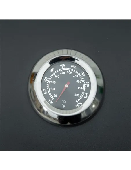 Outsunny 2 Burner Gas BBQ Grill Outdoor Portable Folding Tabletop Barbecue w/ Lid, Thermometer, Carbon Steel, Black