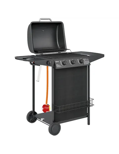 Outsunny Four Burner Gas Grill BBQ - Black