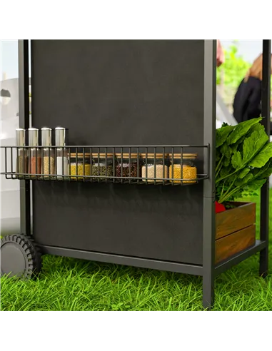 Outsunny Four Burner Gas Grill BBQ - Black