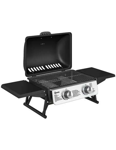 Outsunny Two-Burner Compact Gas Grill - Black