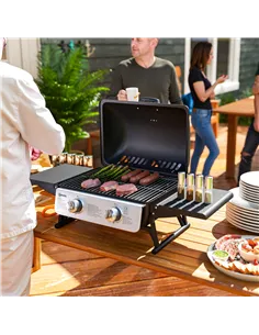 Outsunny Two-Burner Compact Gas Grill - Black 2