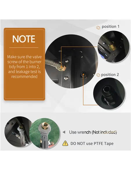 Outsunny 4+1 Burner Gas BBQ Grill, Outdoor Barbecue Trolley with Wheels, Warming Rack, Side Shelves, Cabinet, Thermometer for Ga