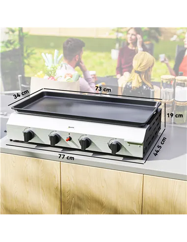 Outsunny Four Burner Portable Gas Grill
