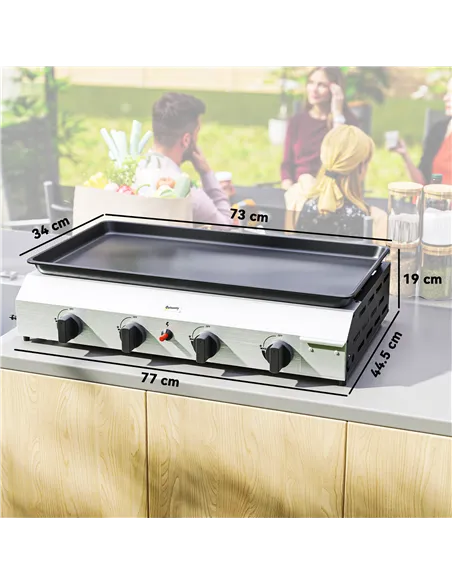 Outsunny Four Burner Portable Gas Grill
