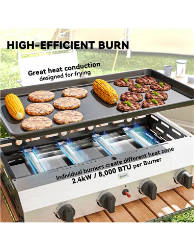 Outsunny Four Burner Portable Gas Grill