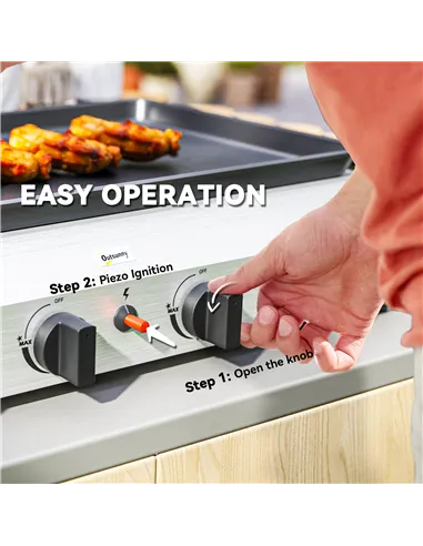 Outsunny Four Burner Portable Gas Grill