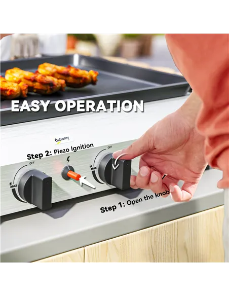 Outsunny Four Burner Portable Gas Grill