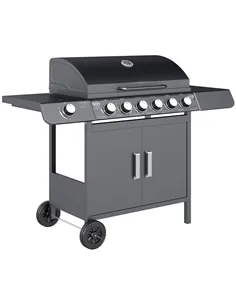 Outsunny Seven-Burner Gas BBQ Grill - Grey