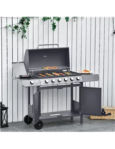 Outsunny Seven-Burner Gas BBQ Grill - Grey 2