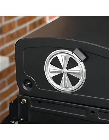 Outsunny Dual Fuel BBQ Grill - Black