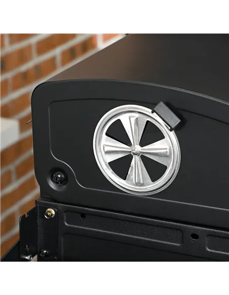 Outsunny Dual Fuel BBQ Grill - Black