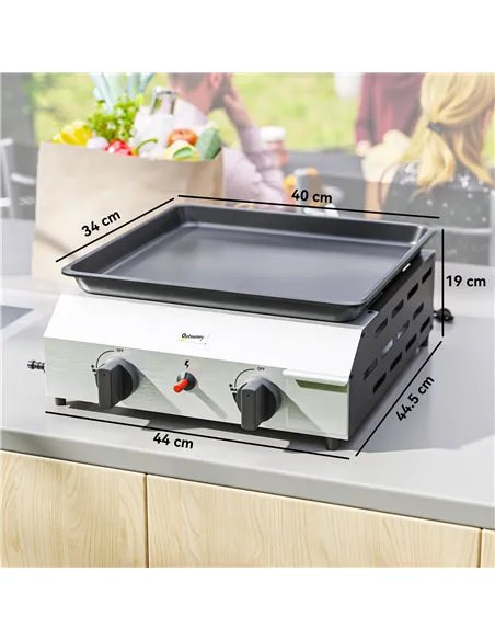 Outsunny Two Burner Portable Gas Grill