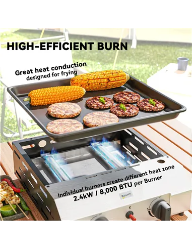 Outsunny Two Burner Portable Gas Grill