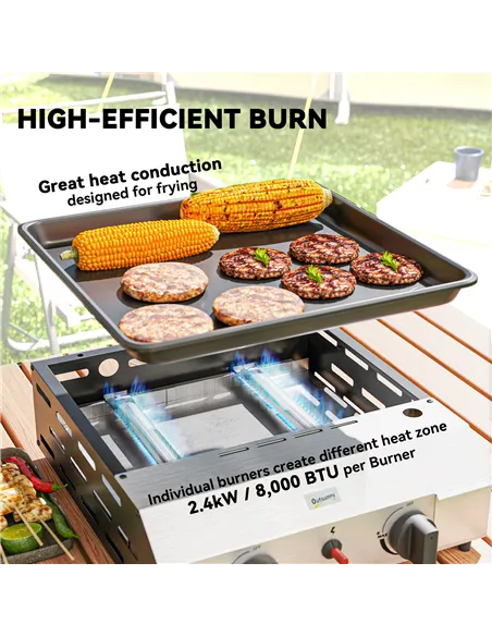 Outsunny Two Burner Portable Gas Grill
