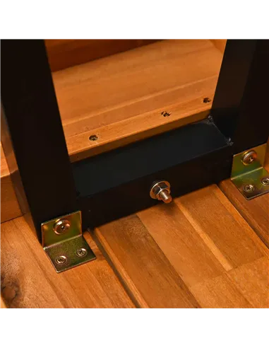 Outsunny Garden 3 Pieces Acacia Wood Picnic Table and 2 Benches Set Dining Trestle Beer Table Patio Outdoor Indoor Furniture