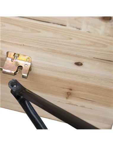 Outsunny Portable Folding Camping Picnic Table and Bench Set Garden BBQ Chairs Stools Trestle Wooden Wood (120cm(L) x 25cm(W) x 