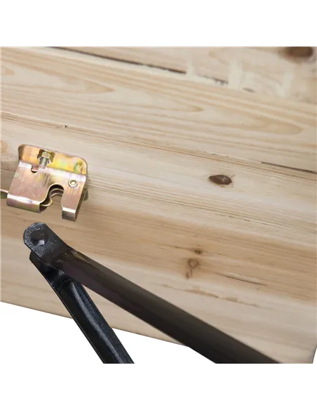 Outsunny Portable Folding Camping Picnic Table and Bench Set Garden BBQ Chairs Stools Trestle Wooden Wood (120cm(L) x 25cm(W) x 