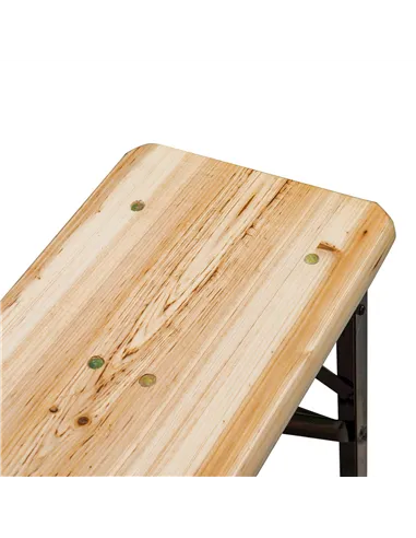 Outsunny Portable Folding Camping Picnic Table and Bench Set Garden BBQ Chairs Stools Trestle Wooden Wood (120cm(L) x 25cm(W) x 